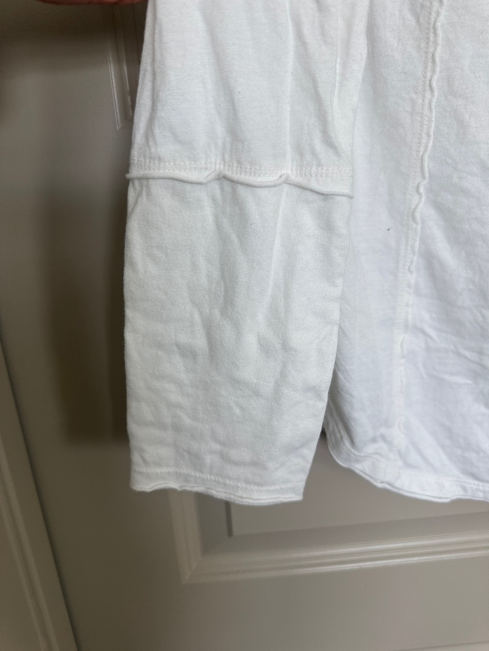 Free People White Crochet-Trim Henley Long-Sleeve Top - Picture 6 of 9